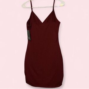 Wild Fable Burgundy Mini Dress with Spaghetti Straps